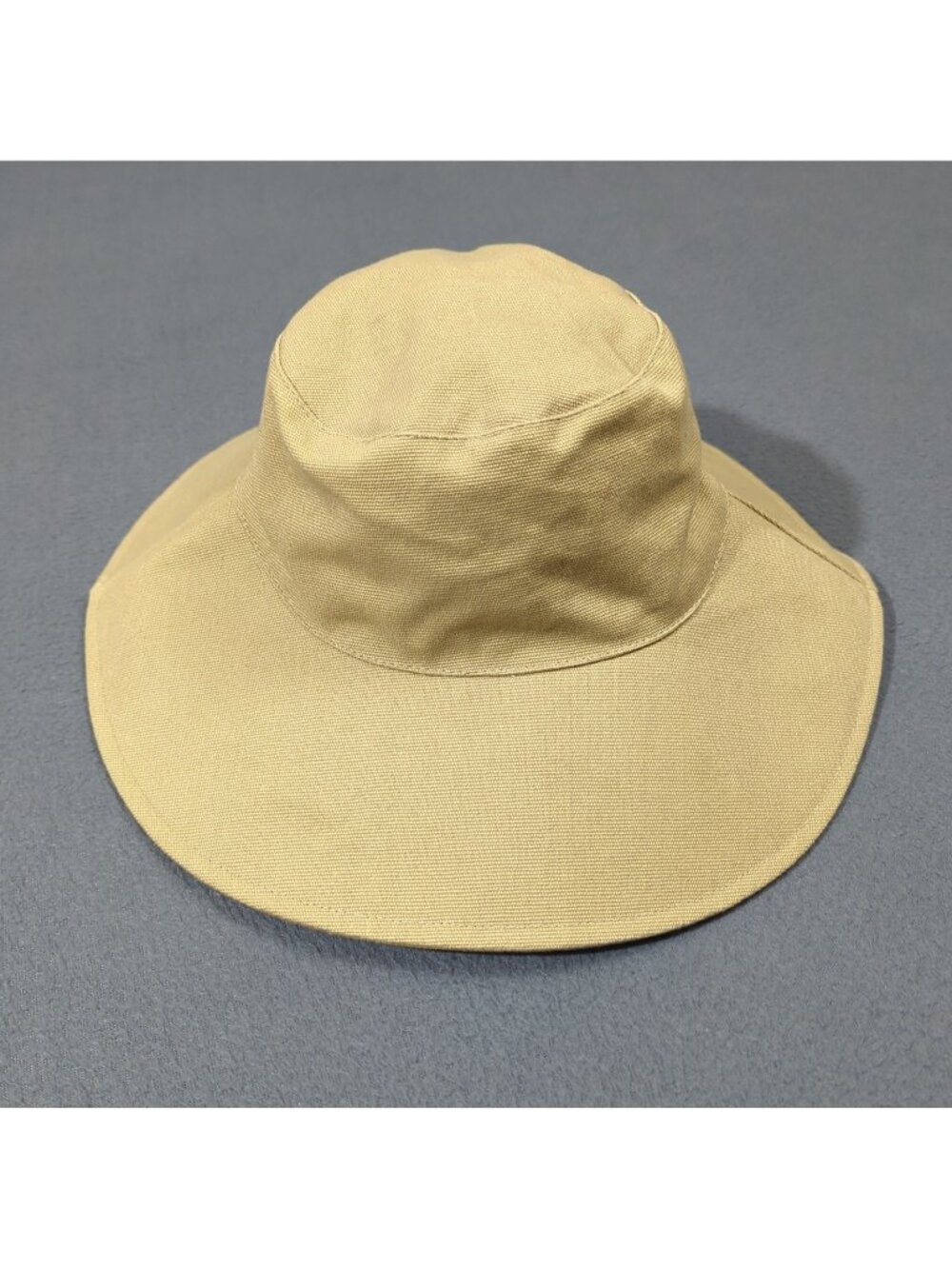 Jenni Kayne Hat Women's M/L Tan Cotton Canvas Wide Brim Sun Hat